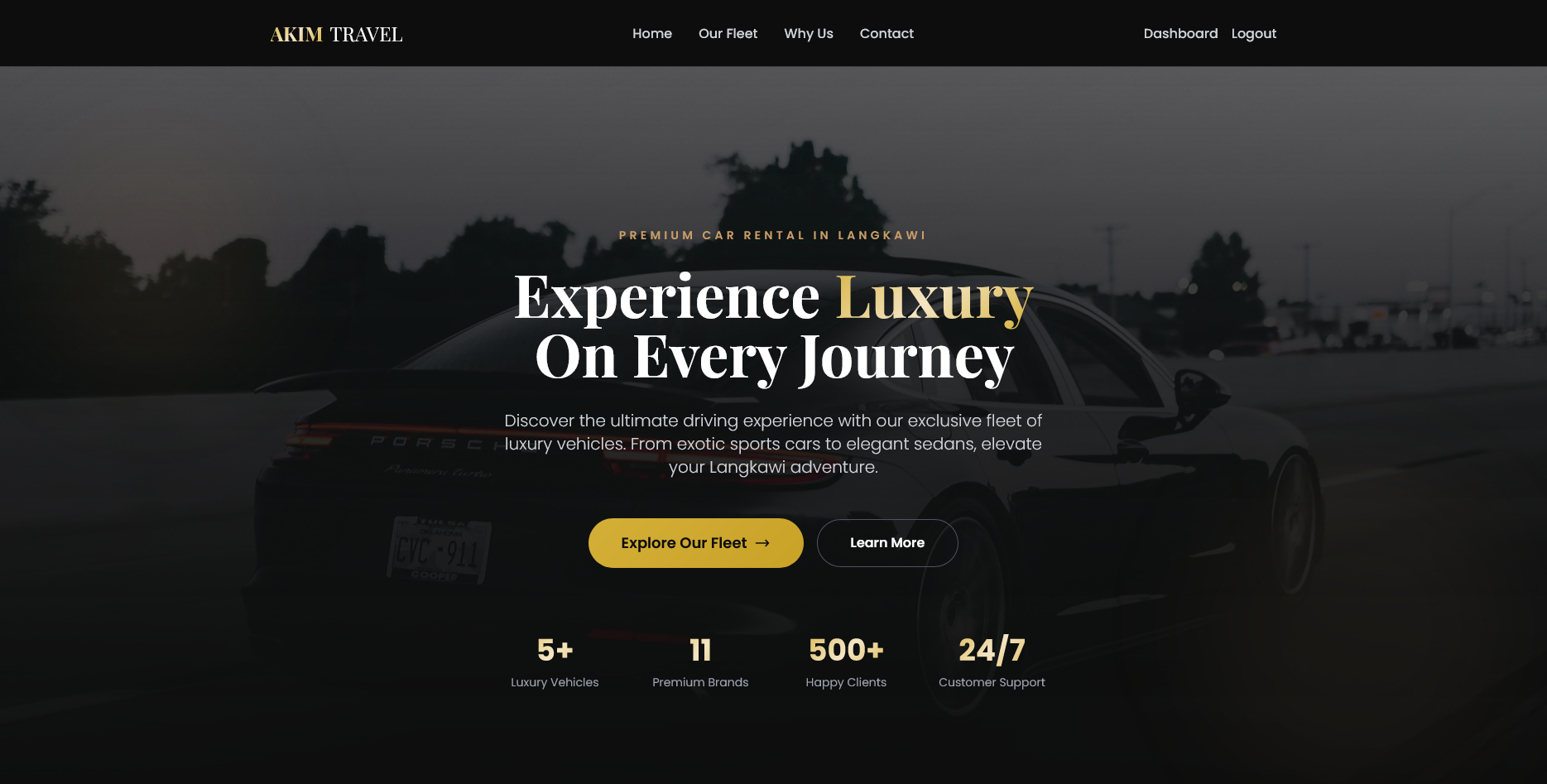 AkimTravel – Premium Car Rental Booking Platform
